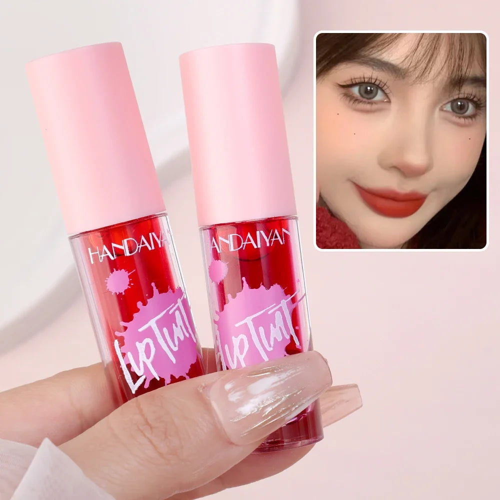 2 in 1 Mirror Lip Gloss Blush Waterproof Moisturize Water Light Liquid Lipstick Lasting Not Stick Cup Lips