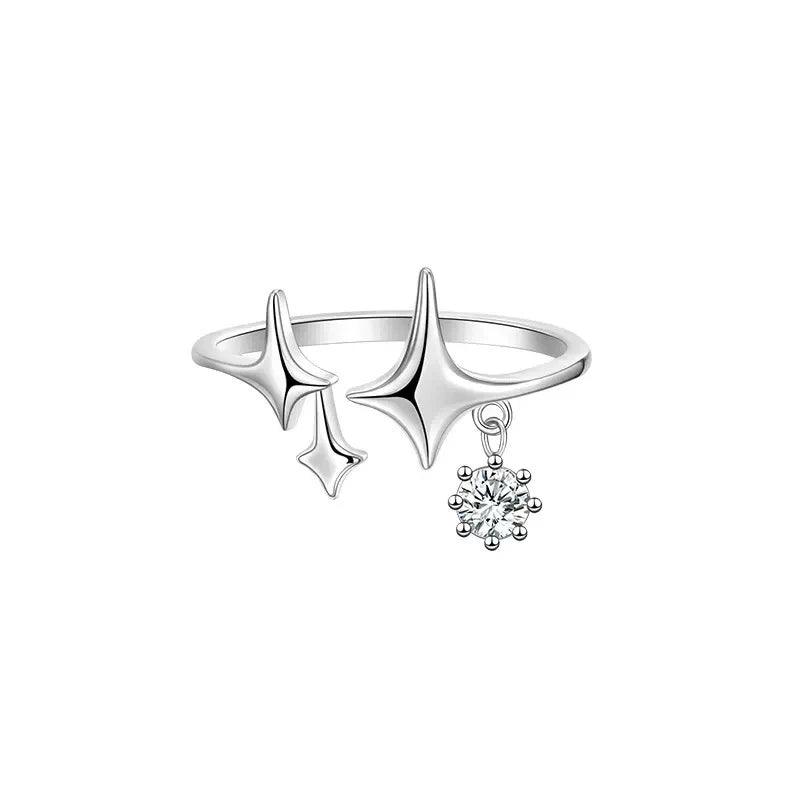 VENTFILLE 925 argent lune gland ouverture. bijoux