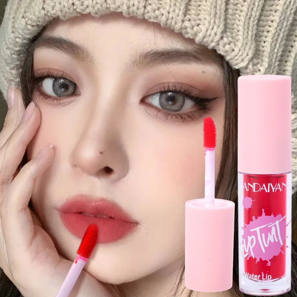 2 in 1 Mirror Lip Gloss Blush Waterproof Moisturize Water Light Liquid Lipstick Lasting Not Stick Cup Lips