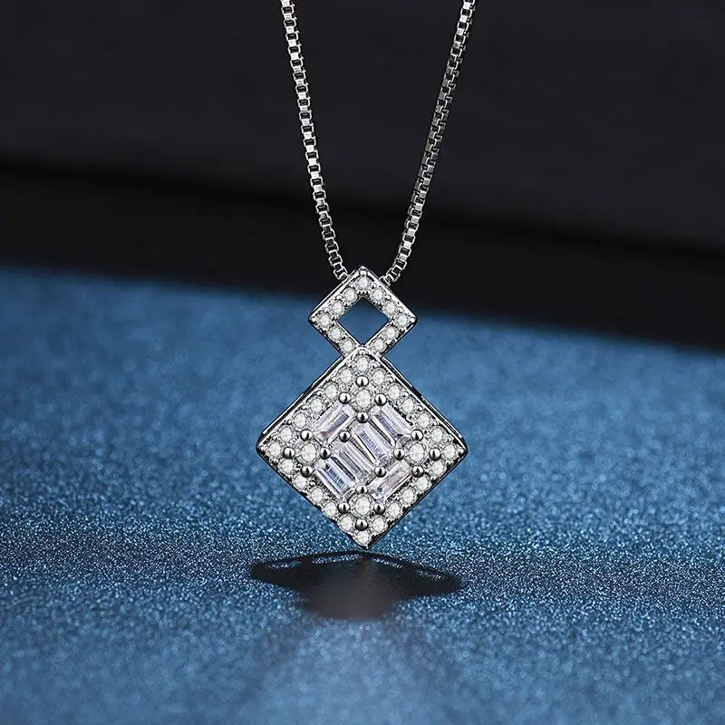 Collier avec pendentif en argent Sterling 925 pour femmes, en Zircon AAA, à la mode, chaîne de clavicule, bijoux cadeau de fête de mariage, nouvelle collection