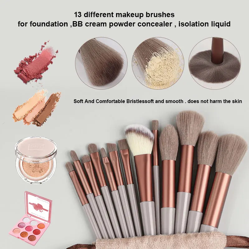 13 Pcs Soft Fluffy Makeup