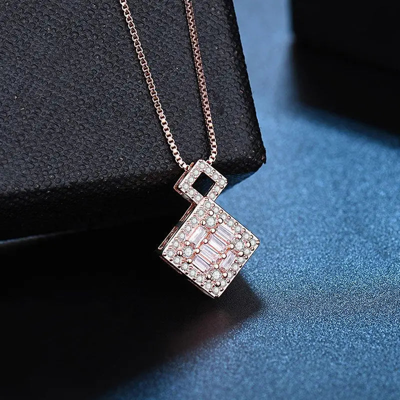 Collier avec pendentif en argent Sterling 925 pour femmes, en Zircon AAA, à la mode, chaîne de clavicule, bijoux cadeau de fête de mariage, nouvelle collection