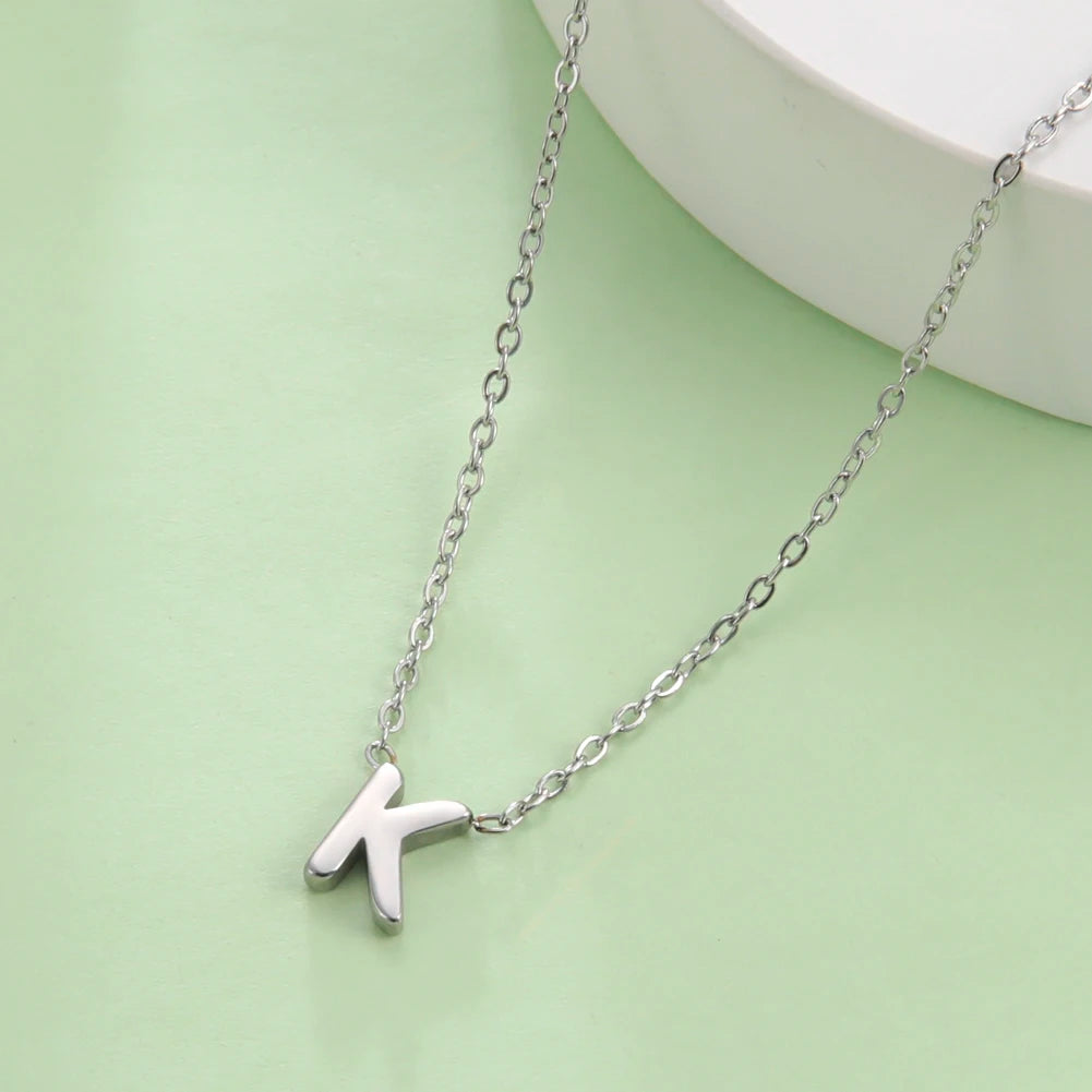 Cazador Minimalist Initial A-Z Letter Necklace for Women