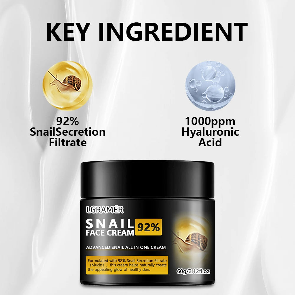 Anti Wrinkles Snail Face Cream Collagen Moisturizing Nourish Repair Face Damaged