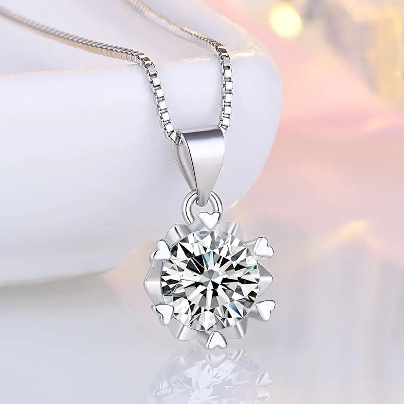 Collier avec pendentif en argent Sterling 925 pour femmes, en Zircon AAA, à la mode, chaîne de clavicule, bijoux cadeau de fête de mariage, nouvelle collection