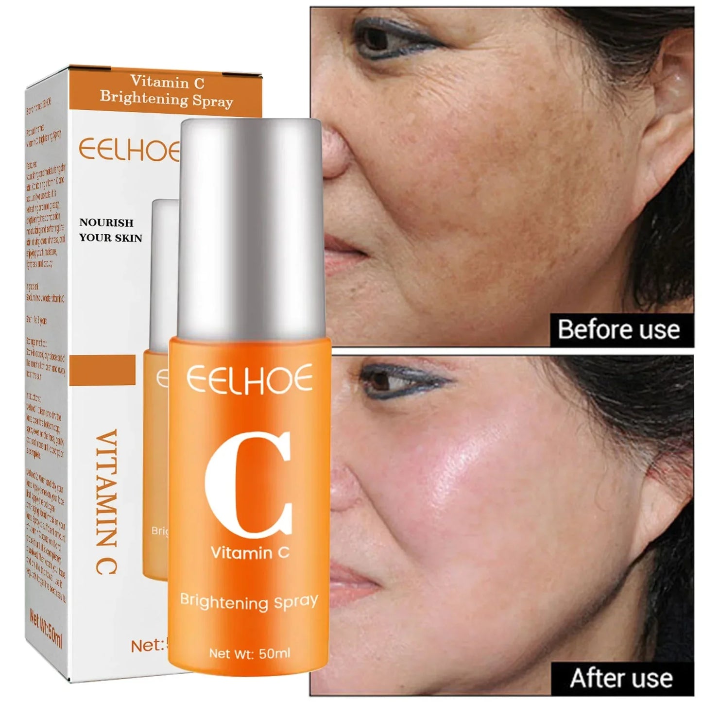 Vitamin C Whitening Freckles Face Serum Remove Dark Spot Fade Melasma Anti-Aging