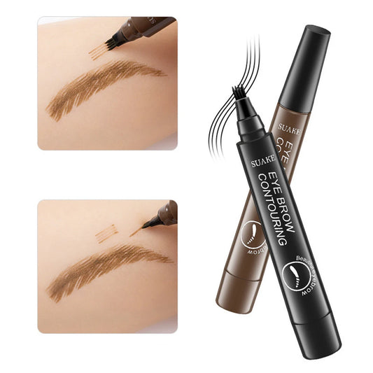 5 Color 4 Forks Eyebrow Pencil Natural Black Liquid Tint Makeup